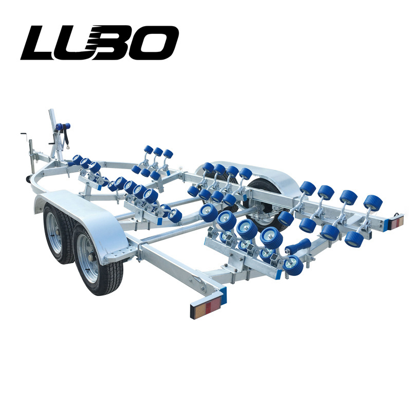 7700mm  8650mm  10m Boat Trailer Quality Assurance Hot-dip Galvanized Boat Trailer Heavy Duty