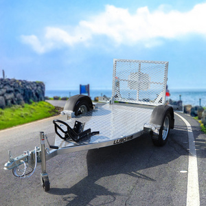 China LUBO hot dip galvanized pull behind motorcycle trailer single rail motorcycle trailer