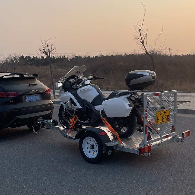 China LUBO Slimmest single rail motorcycle trailer motorcycle