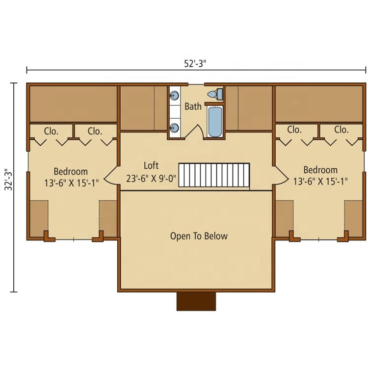 hot selling two story wooden house plans prefab houses design