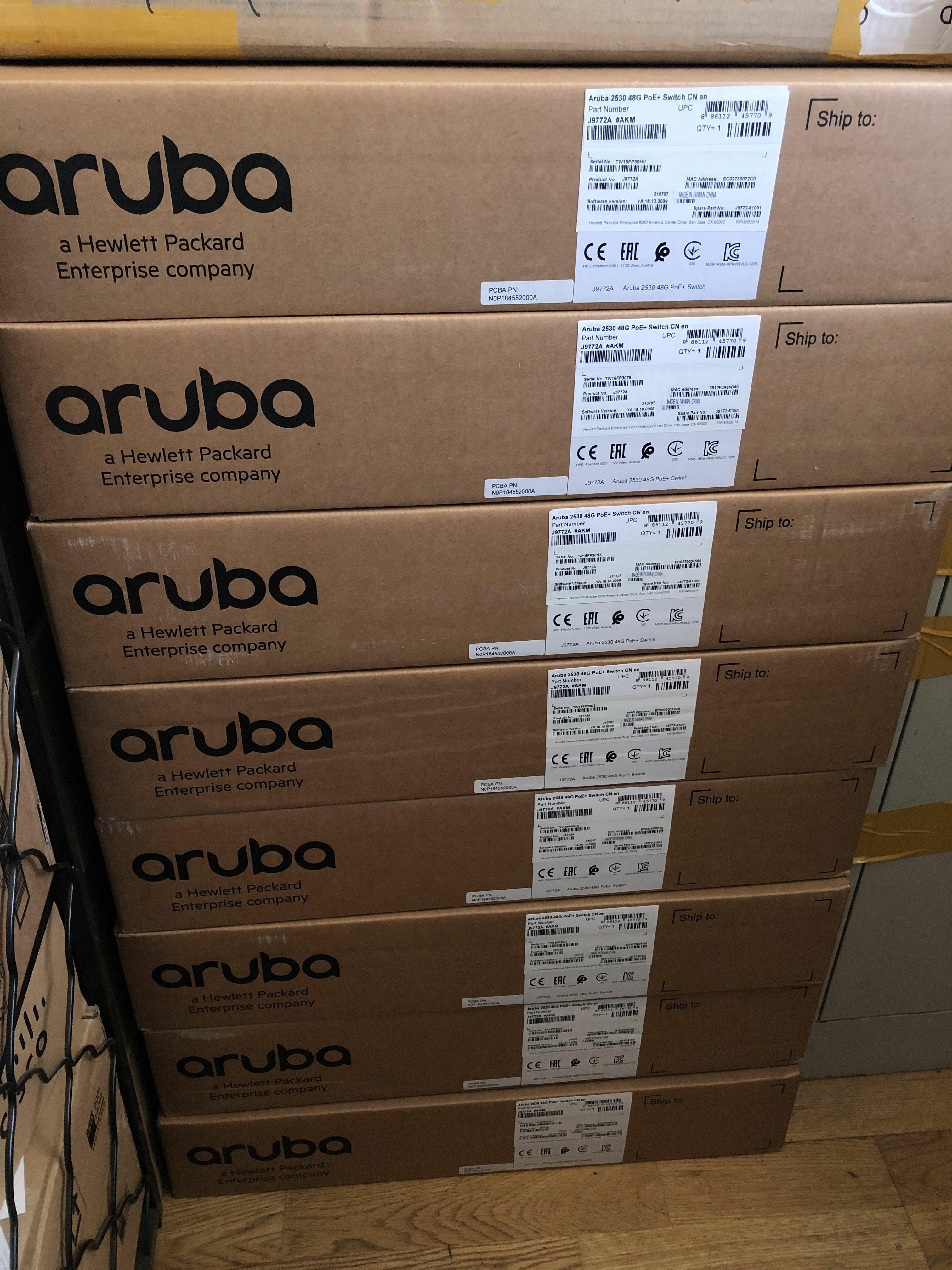 Aruba 2530-8G-PoE+ 8-PORT SWITCH with AC ADAPTER Switch J9774A