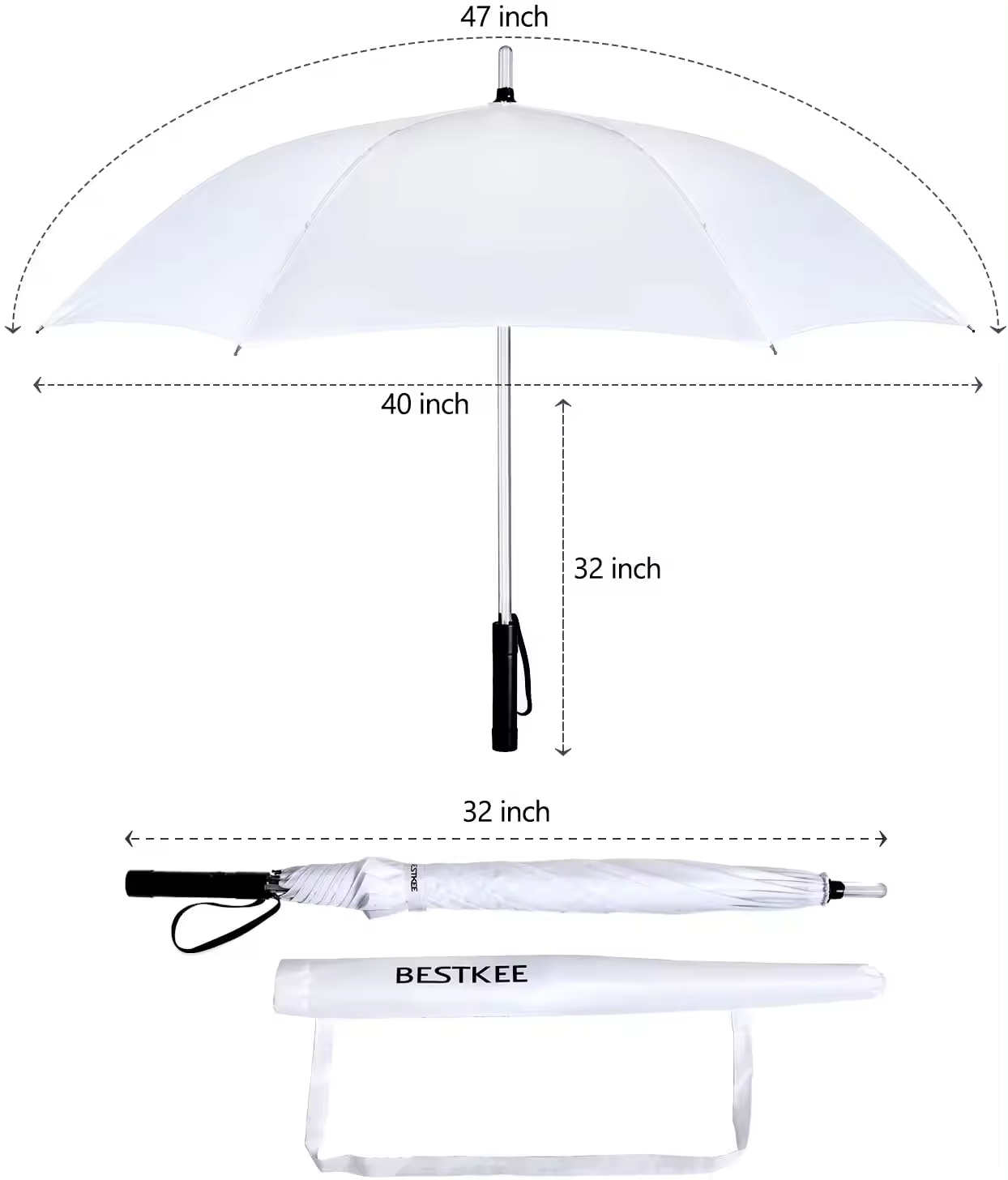 Built in Flashlight Light Up Golf Umbrellas with 7 Color LED Light Changing Rain Straight  Umbrella Cheap Custom Portable Led