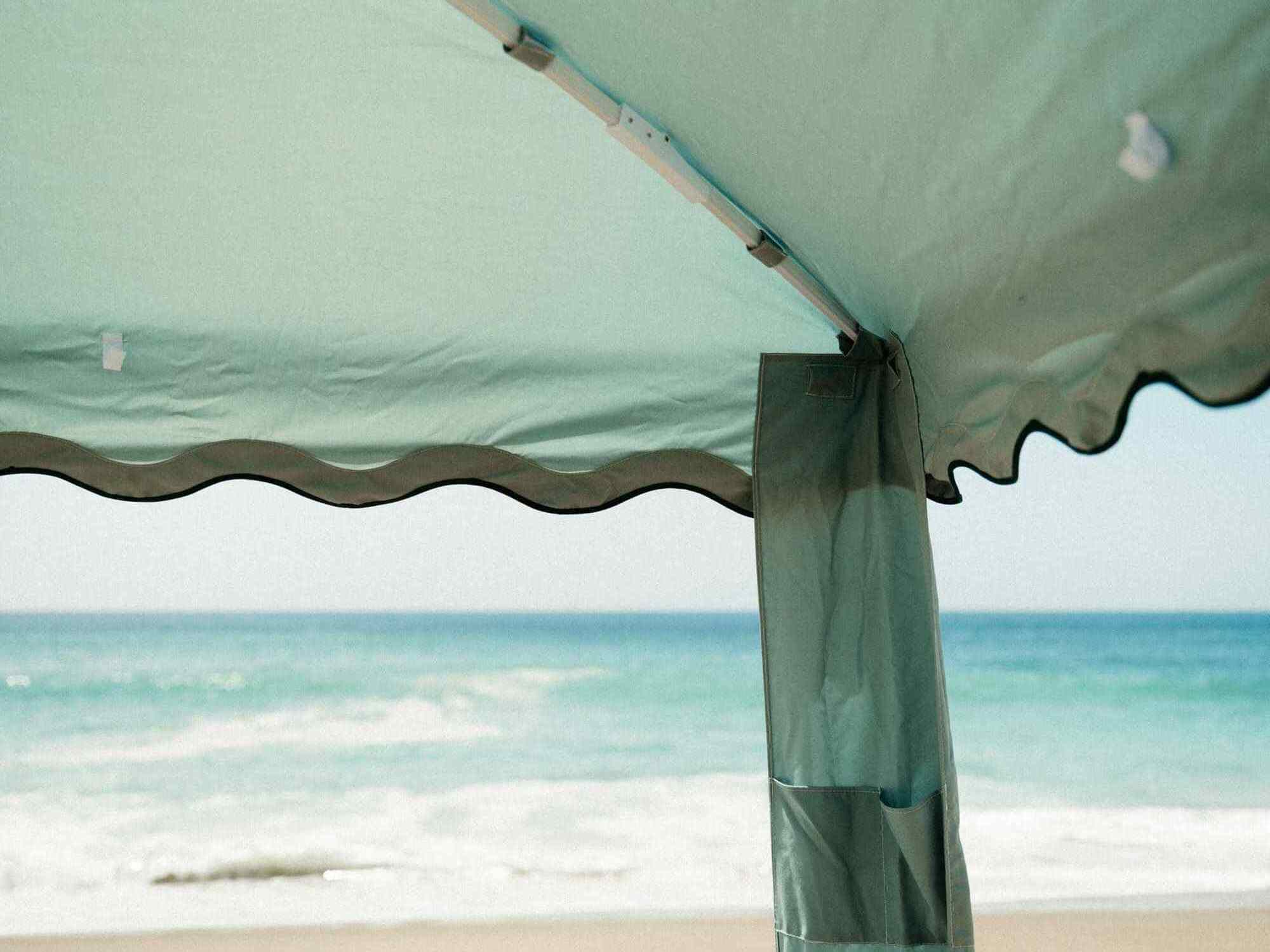 Luxury Boho Romantic Square Beach Shade Umbrella Tent UV Protection  Sun Shelter Canopy Beach Cabana With Tassels grass