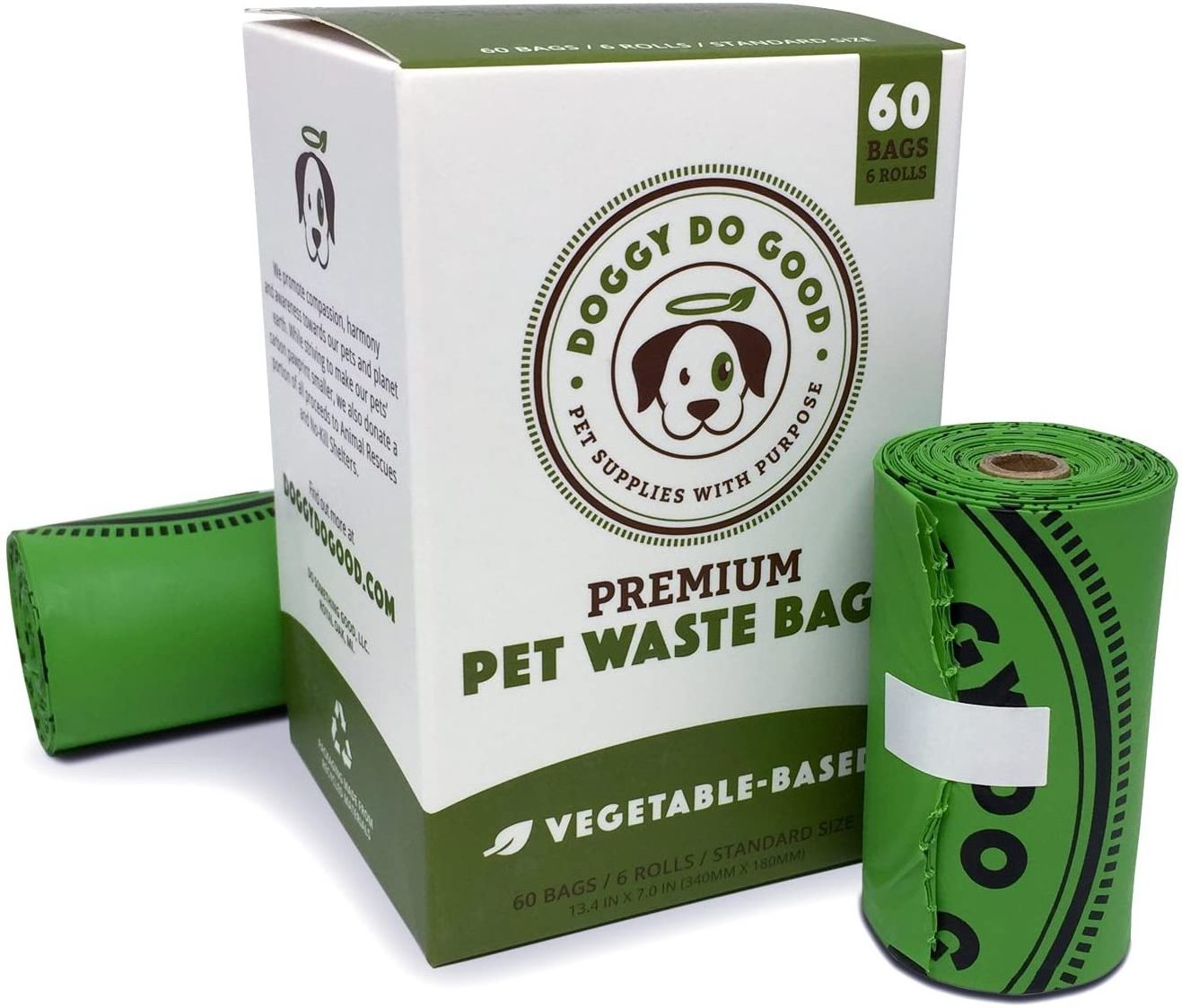 Environment-friendly biodegradable certificated compostable dog poop bag