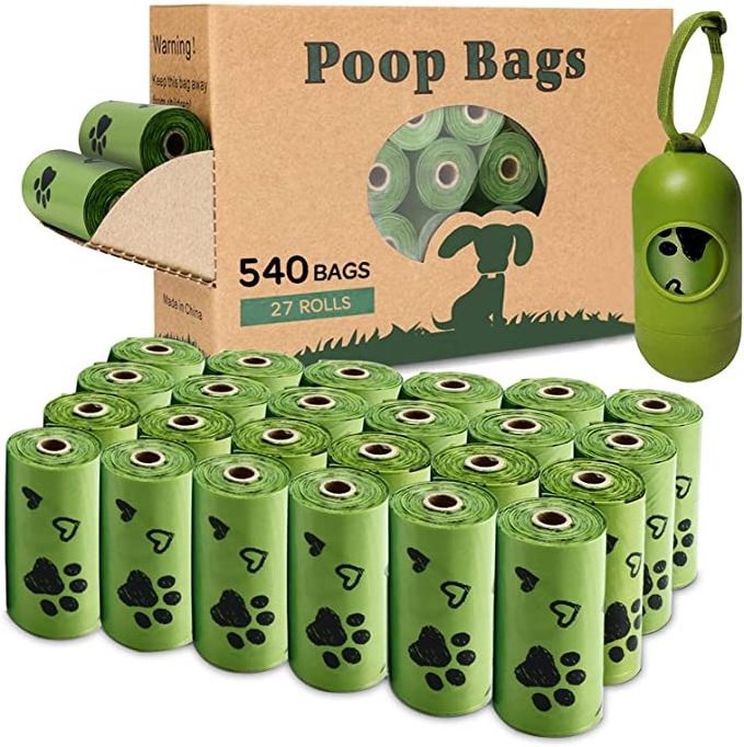 Biodegradable Poop Waste Bag Refill Rolls for Dogs include 1 Dispenser Dog Waste Bags