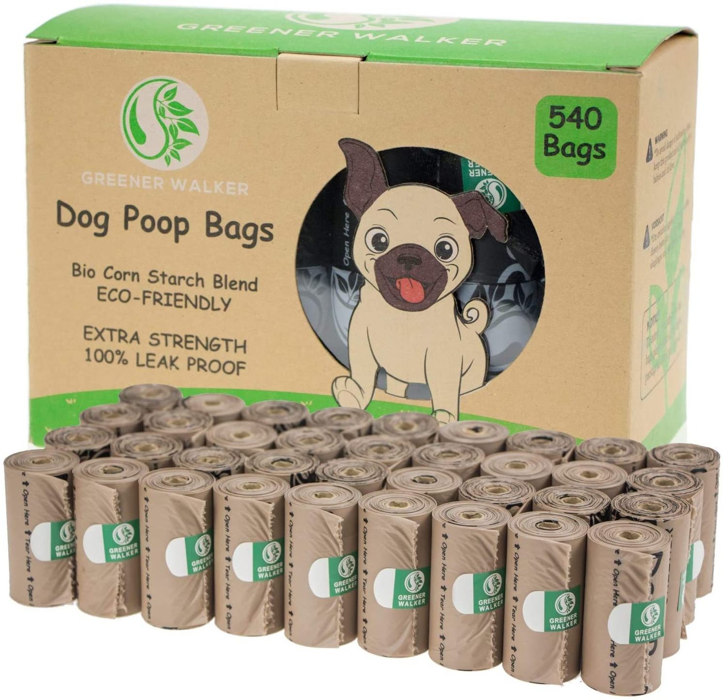 Environment-friendly biodegradable certificated compostable dog poop bag