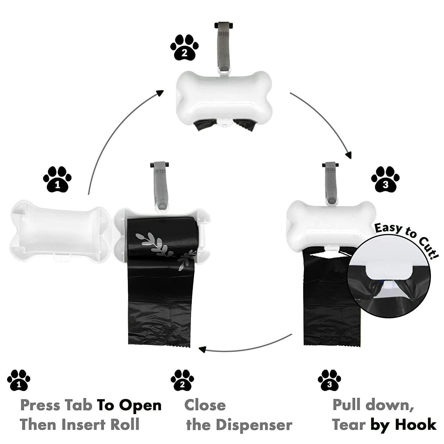 Supply Dog Poop Waste Bags with Dispenser and leash tie Dog poop bags Leak-Proof Durable and Strong EPI technology