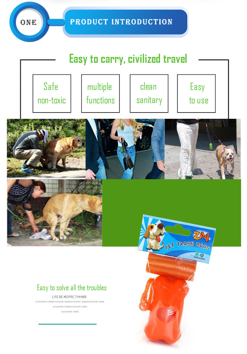 Biodegradable Poop Waste Bag Refill Rolls for Dogs include 1 Dispenser Dog Waste Bags