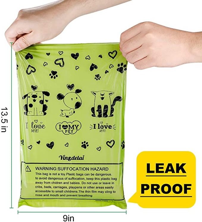 Biodegradable Poop Waste Bag Refill Rolls for Dogs include 1 Dispenser Dog Waste Bags