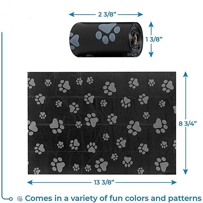 Dog Poop Bags for Waste Refuse Cleanup,  Doggy Roll Replacements for Outdoor Puppy Walking and Travel