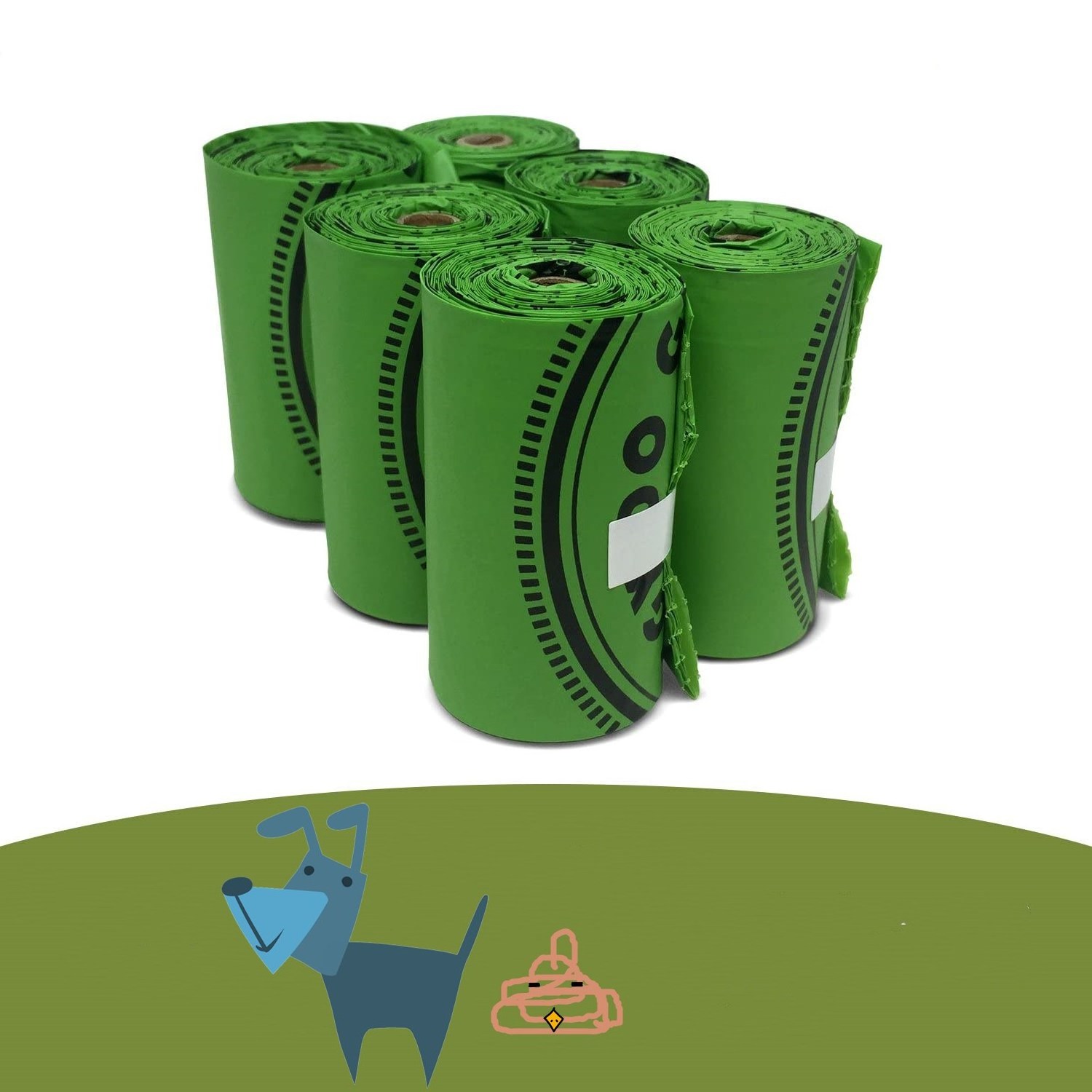 Environment-friendly biodegradable certificated compostable dog poop bag