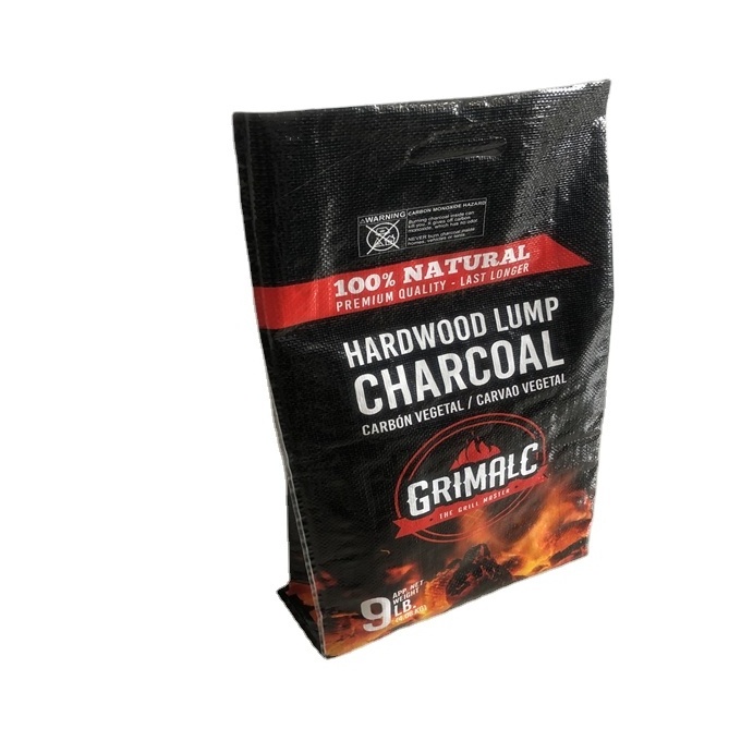 5kg 10kg Bbq Charcoal Packaging Bag Laminated Pp Woven Bopp Bag For lump hardwood Charcoal 3kg 4 kg