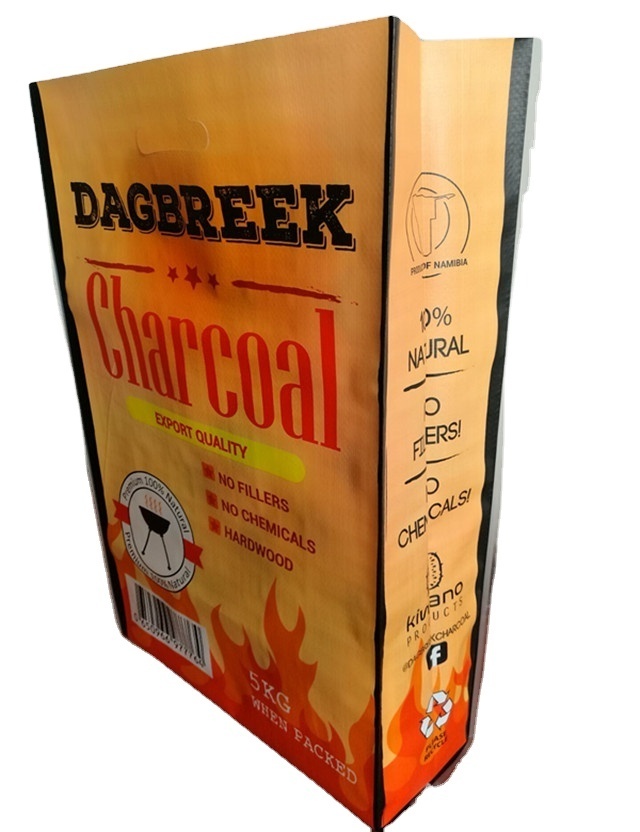 charcoal packaging pp bags 3kg 5kg customized printing coal lump bbq charcoal packing polypropylene woven