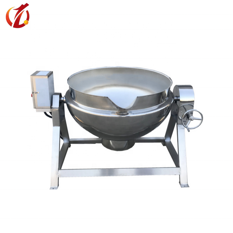 Tomato sauce stirring and processing machine steamed food cooking jacket pot with mixer