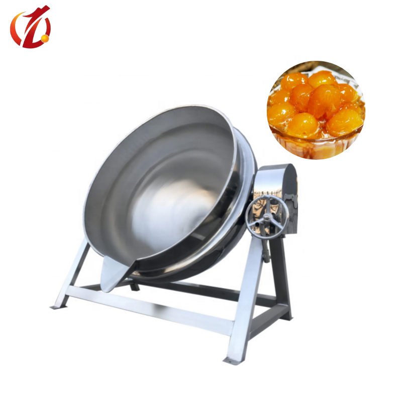 Tomato sauce stirring and processing machine steamed food cooking jacket pot with mixer