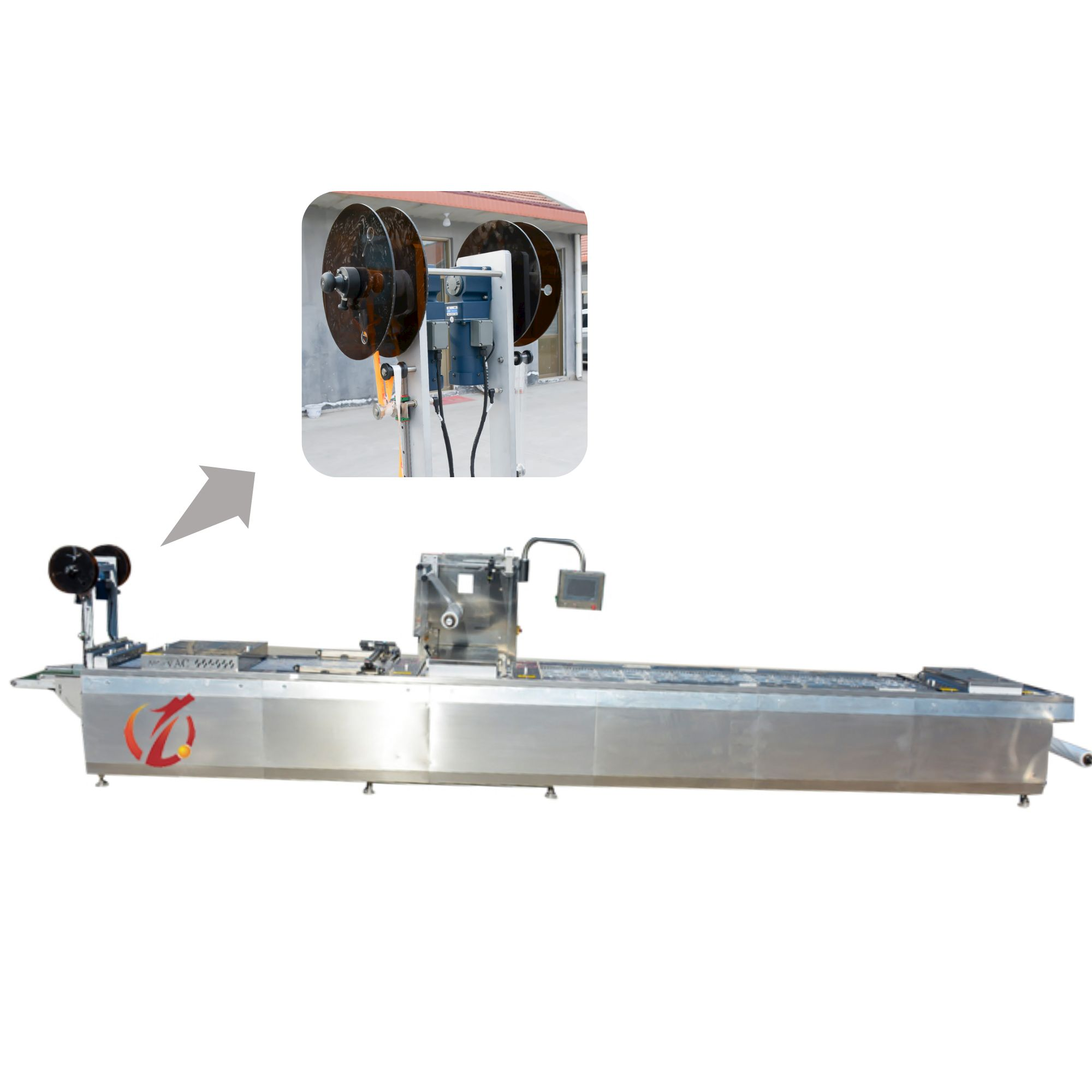 Sausage steak vacuum packaging machine meat thermoforming vacuum packaging machine