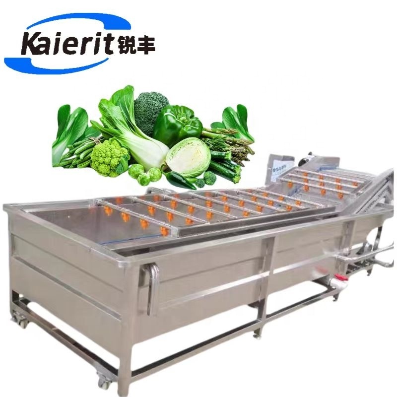 Hot industrial fruit and vegetable washing machine Corn continuous working cleaning machine vegetable bubble cleaning machine