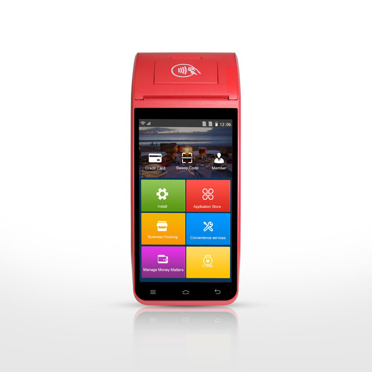 Parking Ticket Machine 4G Portable Handheld Printer Z91 Android 9.0 POS with Printer nfc card reader