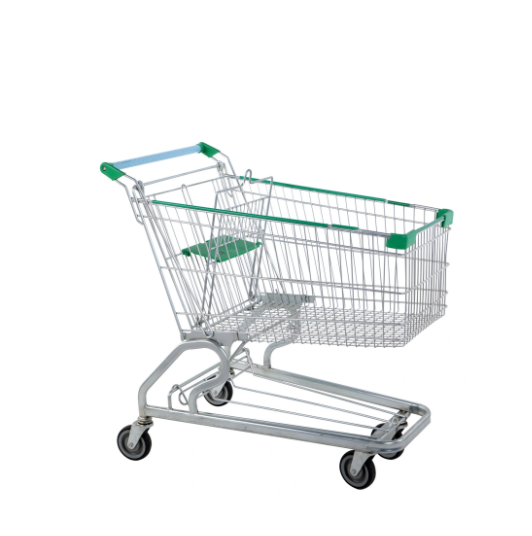 made of china wholesale design shopping trolley supermarket with elevator wheel 60l with seat