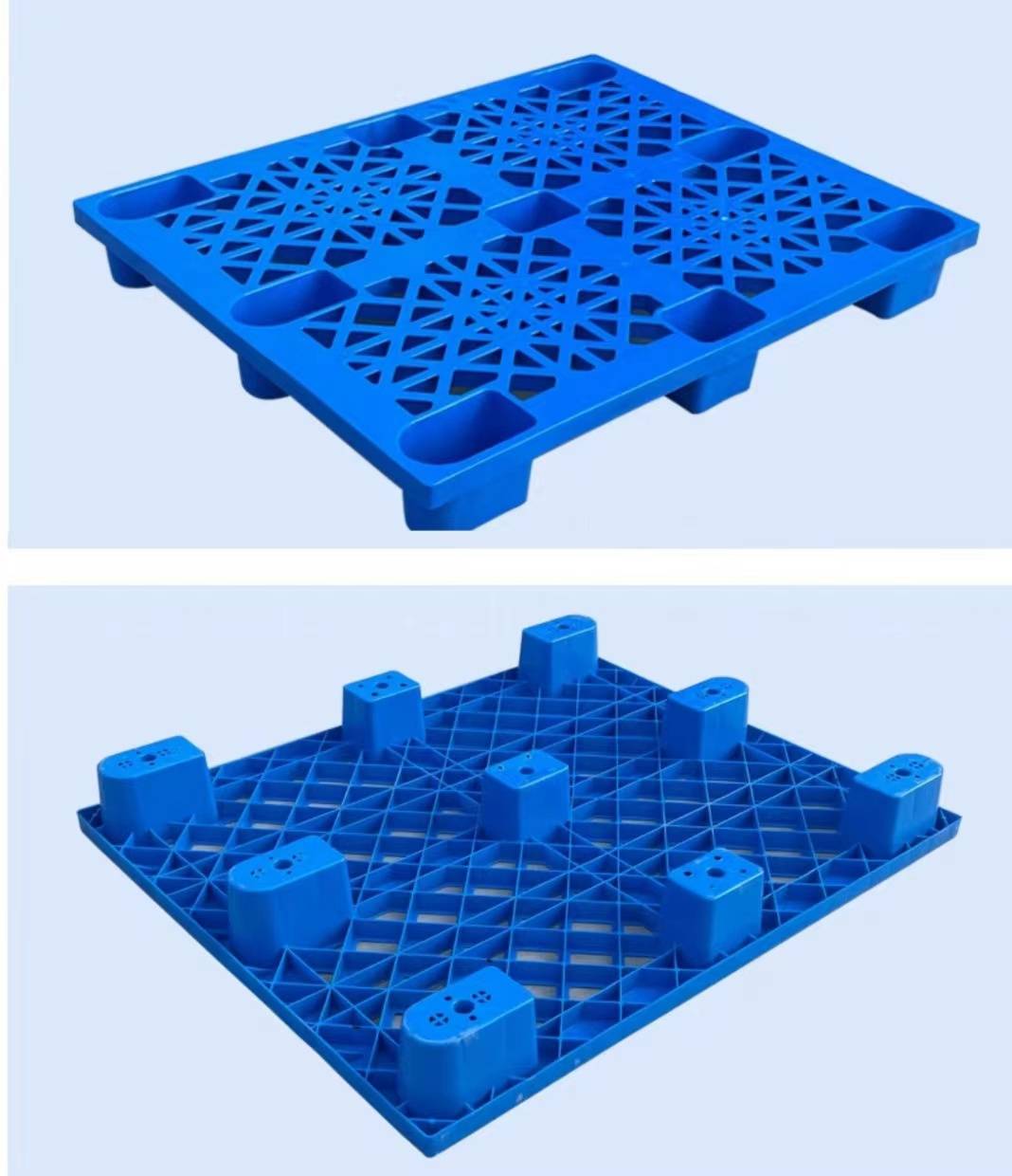 Industrial Heavy Duty Single Side Plastic Pallet For Warehouse Storage Stacking Tray