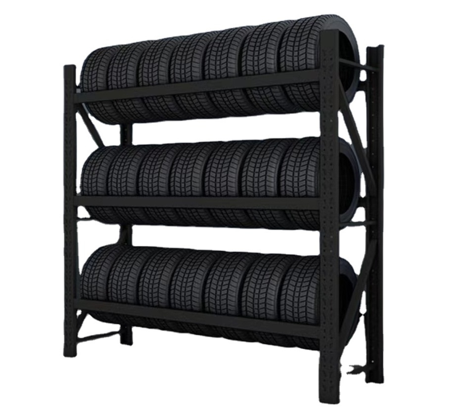 Factory Price Moveable Stackable Shelf Adjustable Medium Duty Storage Tire Rack System