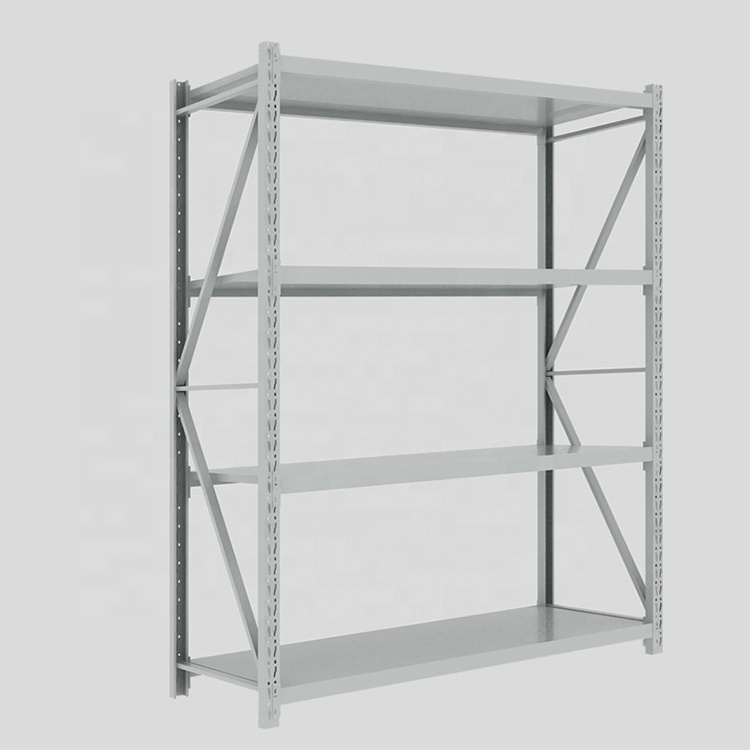 Medium Duty Storage Shelving 300 Kg Per Layer Garage Shelves 4 Tier Warehouse Metal Shelf