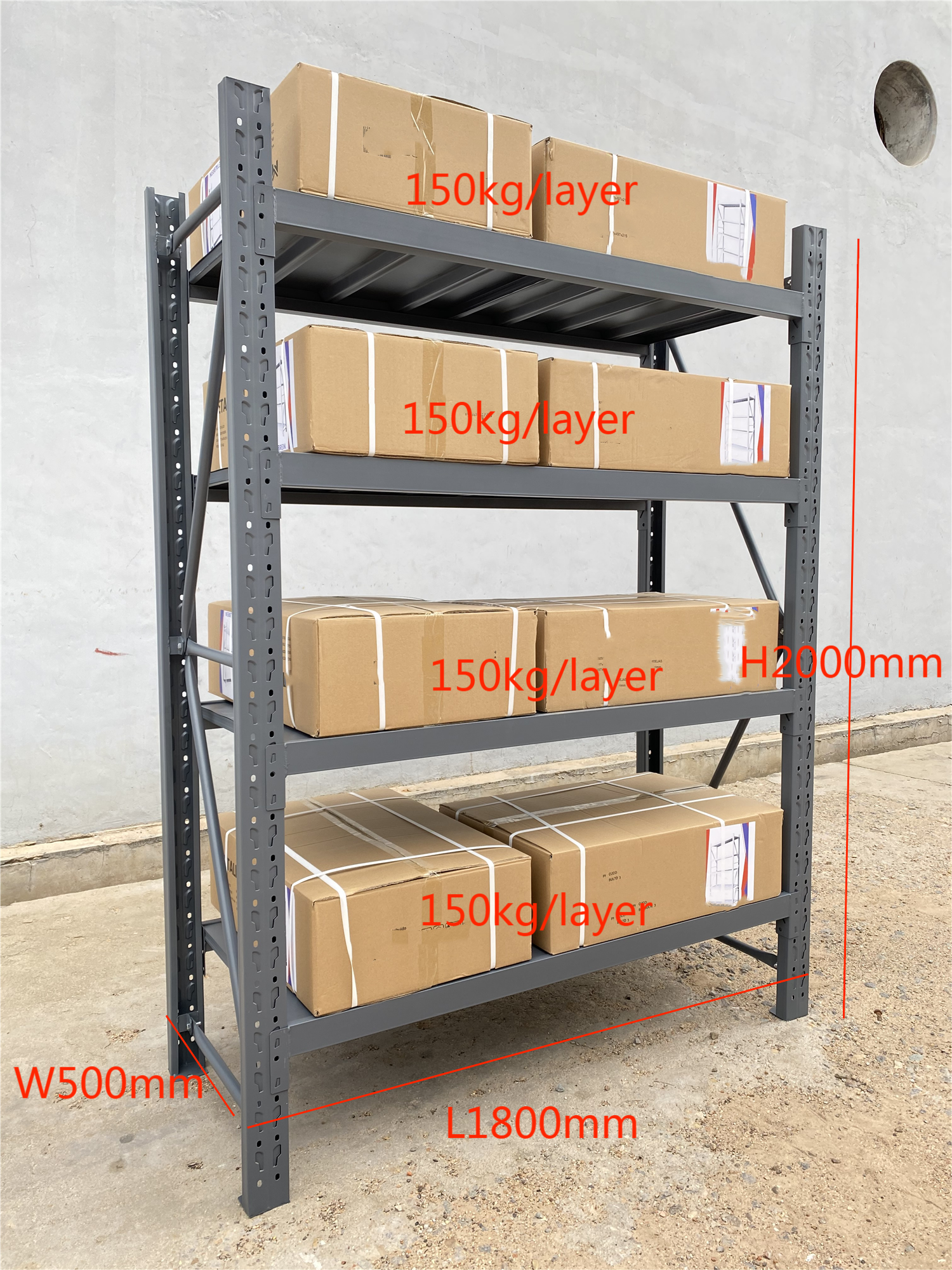 Manufacture Factory Light Duty Customized  Warehouse Storage Rack Shelf Black Etc