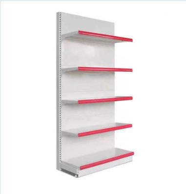 Low MOQ Custom Medium Duty Grocery Steel Shelf Display Gondola Shelving Adjustable Supermarket Shelves