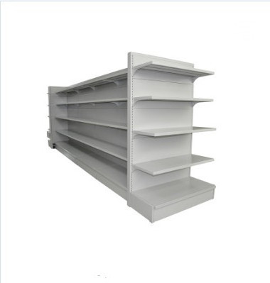 Customizable supermarket shelves wall sided gray color supermarket shelf new design gondola shelving