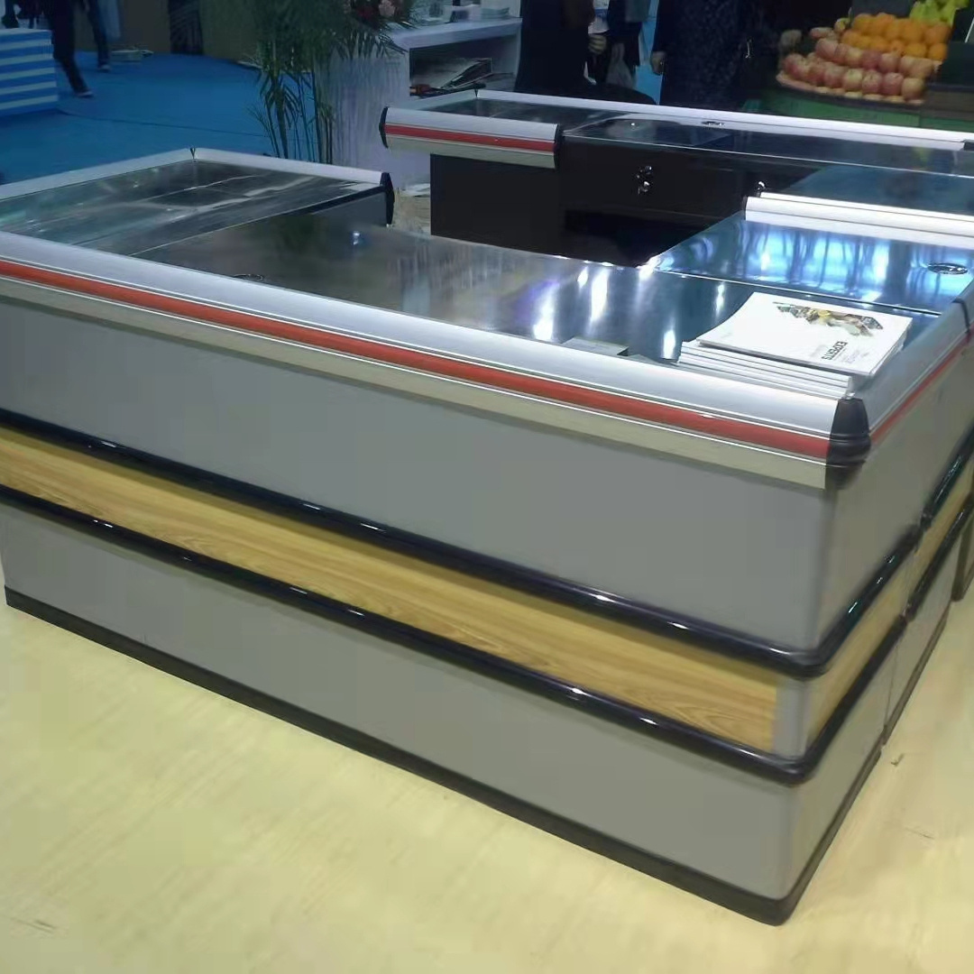 Durable Retail Cashier For Collect Money Supermarket Check Out Counter Gondola Cashier Booth