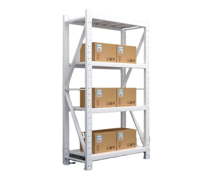 Medium Duty Storage Shelving 300 Kg Per Layer Garage Shelves 4 Tier Warehouse Metal Shelf