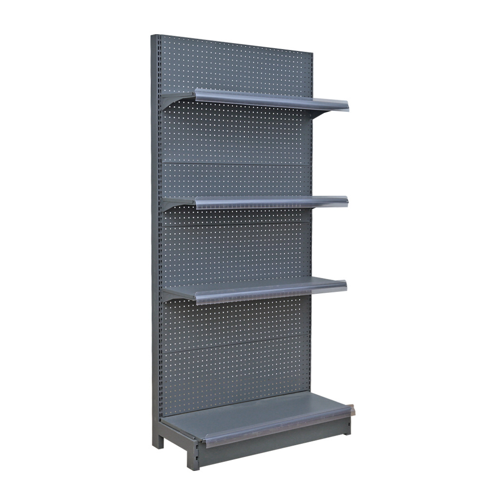 Low MOQ Custom Medium Duty Grocery Steel Shelf Display Gondola Shelving Adjustable Supermarket Shelves