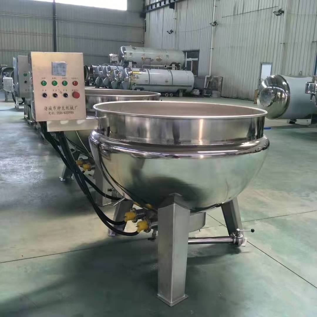 Various heating type SS304 chicken soup rice porridge bone soup quick heating gas steam electric cooking sandwich jacketed pot