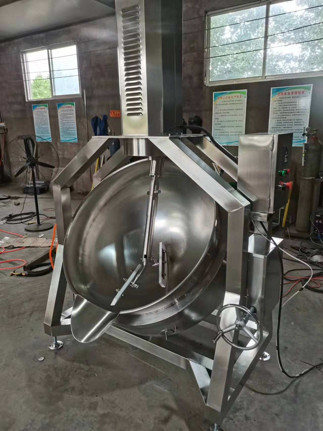 Tilting And Mixing Industrial automatic Cooking machine