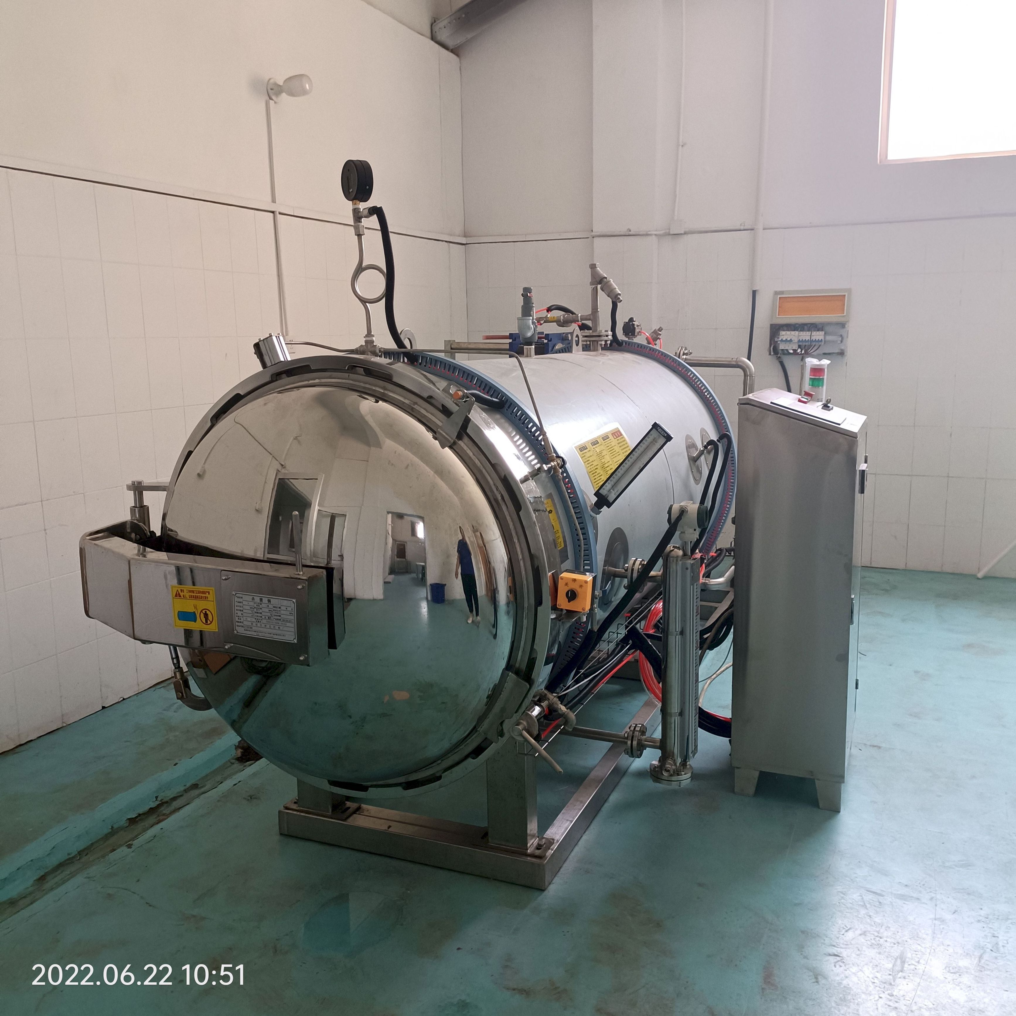 Commercial pressure canned fish processing double door autoclave retort sterilization machine