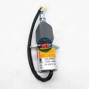 SA-4572-12 Fuel Shutoff Stop Solenoid Valve Fits Excavator Wood ward Diesel Engine White Plug 12V