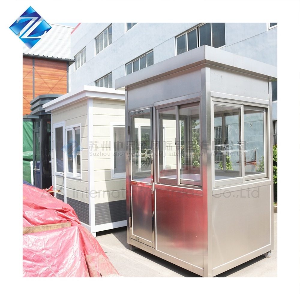 China High Quality Outdoor Portable Mobile Eps Sandwich Panel Security Guard Booth Sentry Kiosk