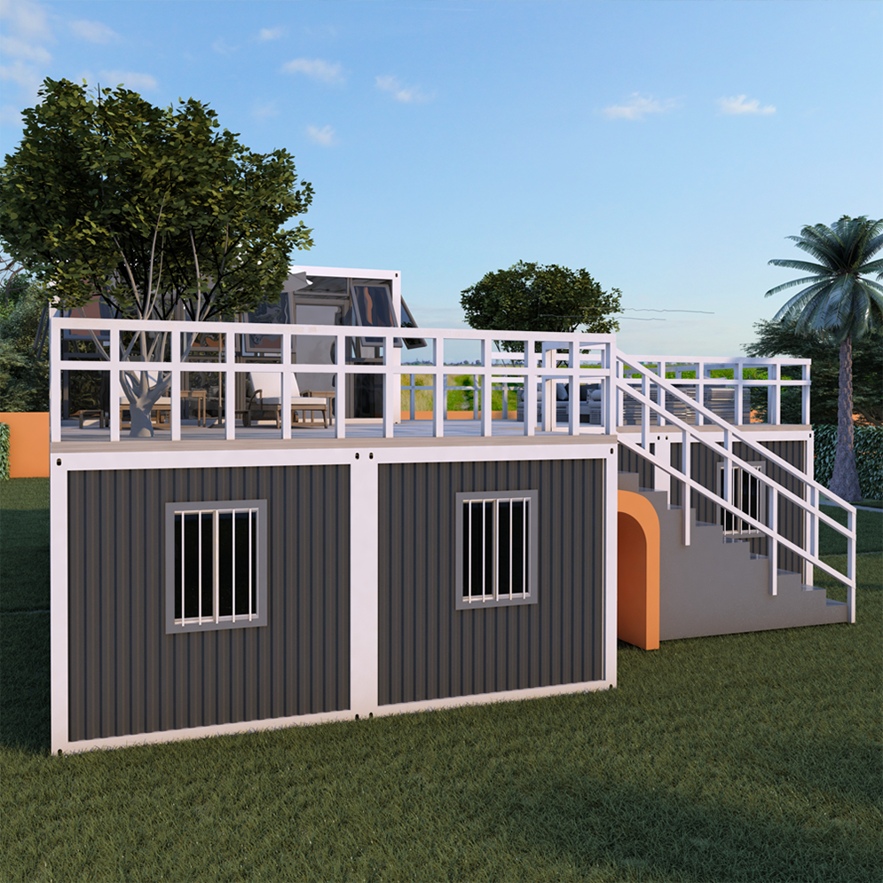 2 Stories Expandable shipping Container Frame House Prefabricated Prefab Modern Home Luxury Villa