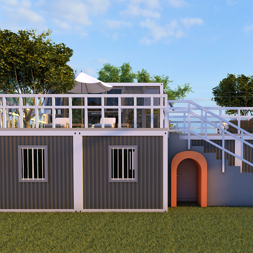 2 Stories Expandable shipping Container Frame House Prefabricated Prefab Modern Home Luxury Villa