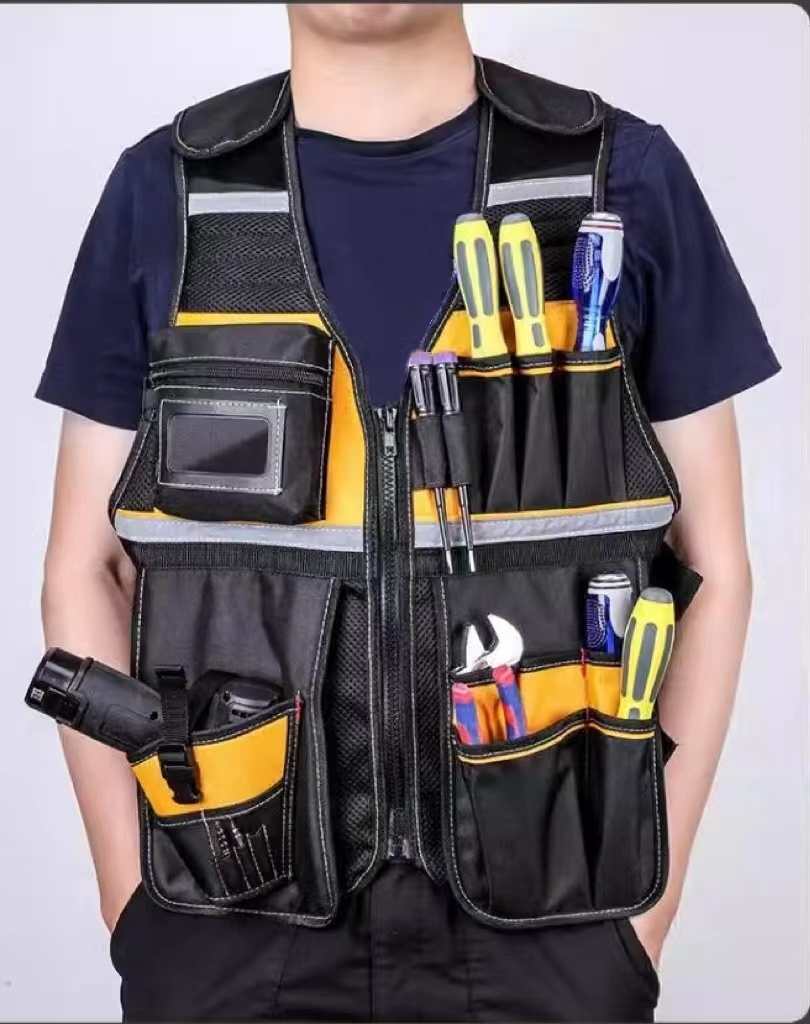 Adjustable work vest clothing tool vest suitable for men and women leisure outdoor work vest