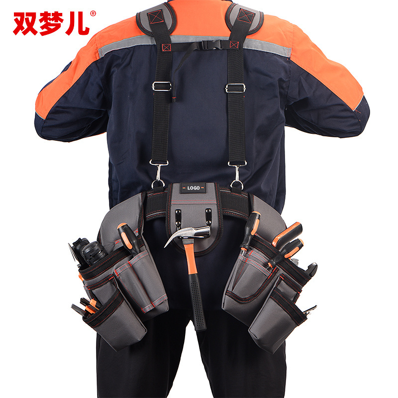 Premium CustomMulti-pocket shoulder strap Work tools bag Electrician Tool Bag Waist Tool Belt Bag