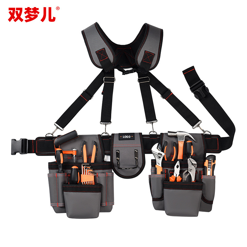 Premium CustomMulti-pocket shoulder strap Work tools bag Electrician Tool Bag Waist Tool Belt Bag