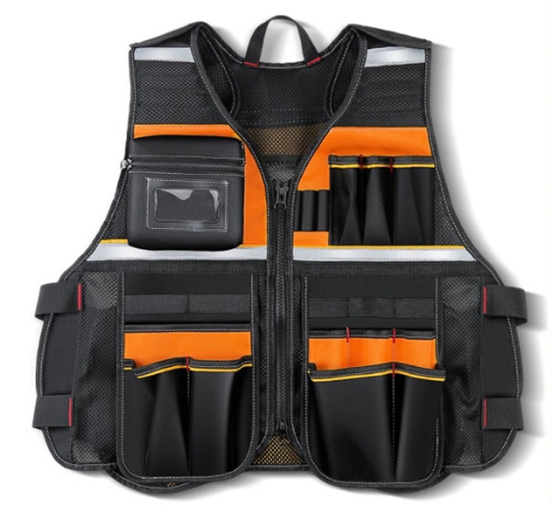 Adjustable work vest clothing tool vest suitable for men and women leisure outdoor work vest