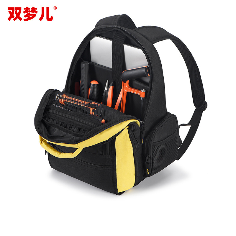 Shoulder tool kit Strong large canvas thickened tool backpack Oxford cloth storage bag portable multi-functional backpack