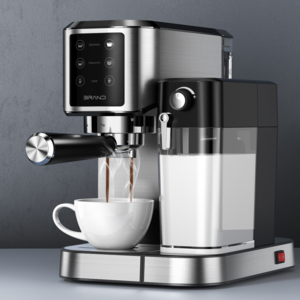 Hot selling Steam Espresso And Cappuccino Maker Stainless Steel Coffee Maker Espresso Machine with milk tak