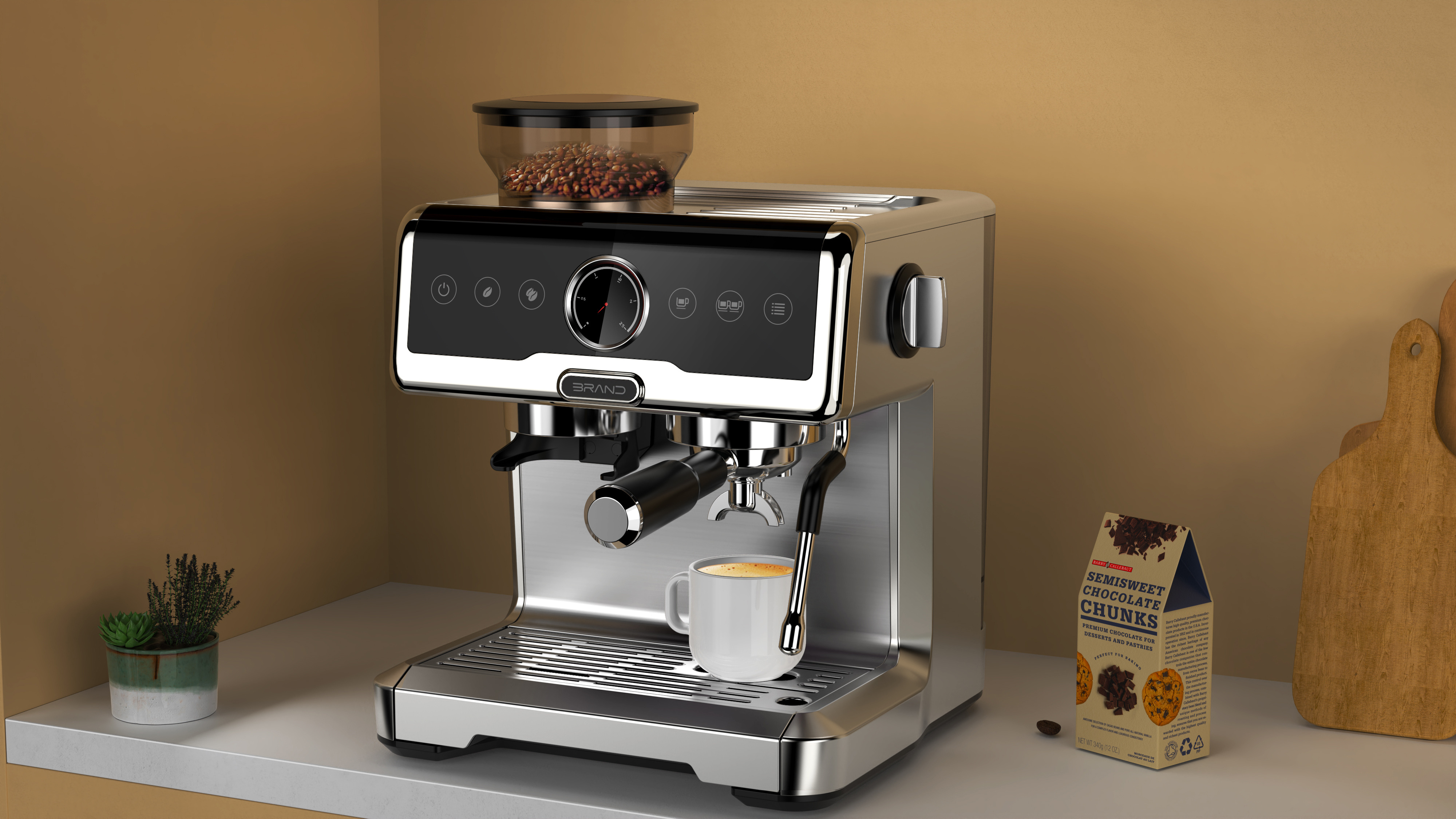 Fully Automatic Espresso Machine Stainless Steel 15 Bar Italian Home Espresso Coffee Machine Espresso Maker