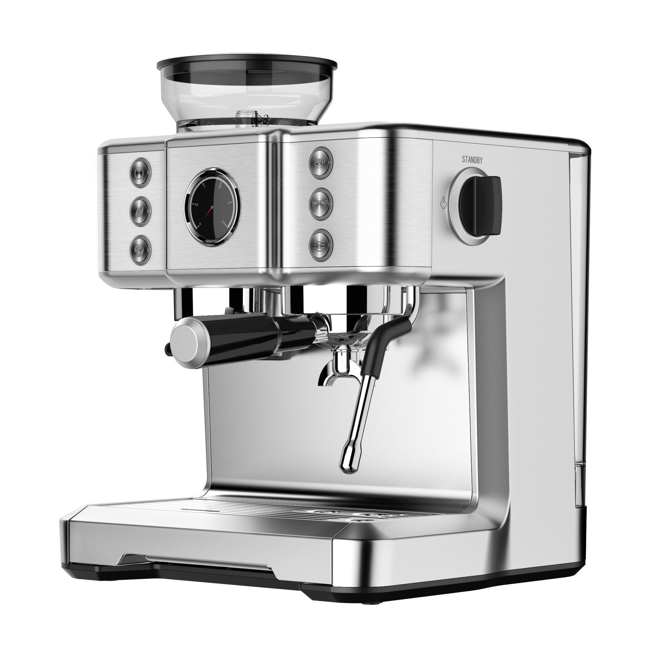 Coffee Machine Espresso Stainless Steel Coffee Maker Espresso Coffee Maker With Milk Frother