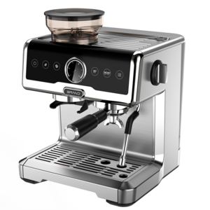 Cappuccino Or Latte Maker Silver Stainless Steel Electric Semi Automatic Espresso Machine Espresso Coffee Maker