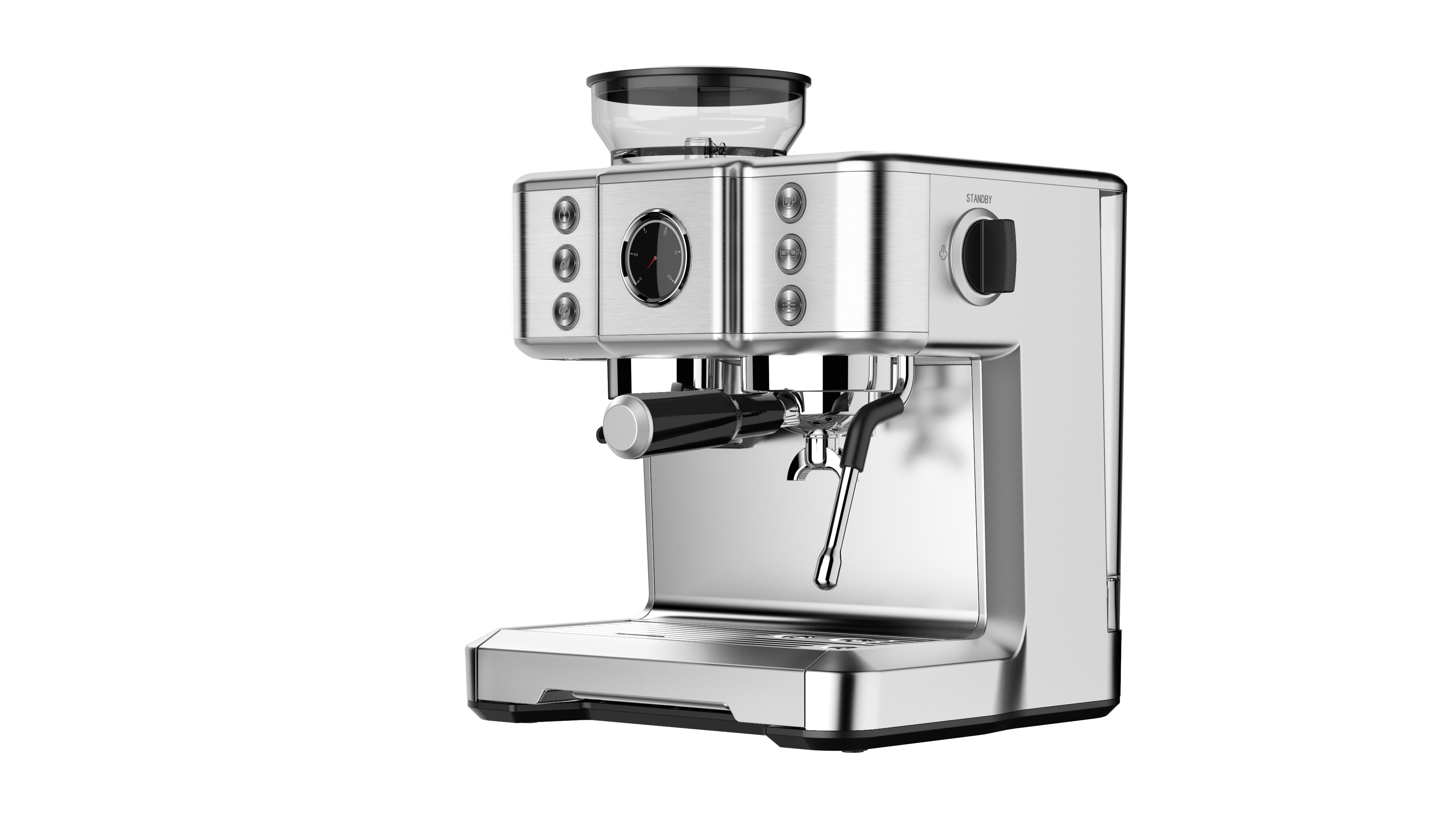 Coffee Machine Espresso Stainless Steel Coffee Maker Espresso Coffee Maker With Milk Frother