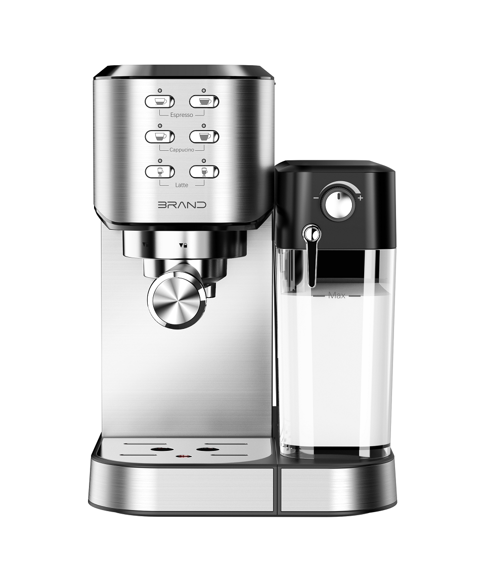 Household Steam Espresso And Cappuccino Maker Stainless Steel Coffee Maker Espresso Machine with milk tak